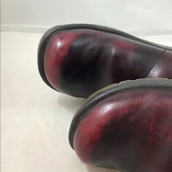 Sanita Professional Women leather Clog Burgundy 40/9us Classic Comfortable - Picture 8 of 8